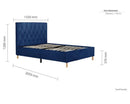 Loxley Small Double Bed - Blue
