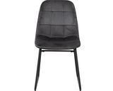 ATHENS RECT & LUKAS DINING SET (X4 CHAIRS) - CONCRETE/GREY VELVET