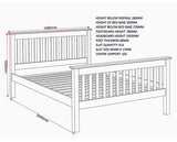 MONACO 4'6" HIGH END BED - DARK GREY/OAK EFFECT