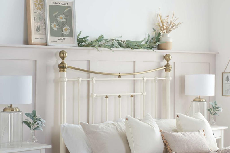 Bridget King Size Bed - Cream