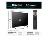 HISENSE A6Q 55" LED 4K HDR Smart TV with Freely - 55A6QTUK