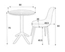 3 piece Cala bistro table & 2 chair set outdoor grade, sand