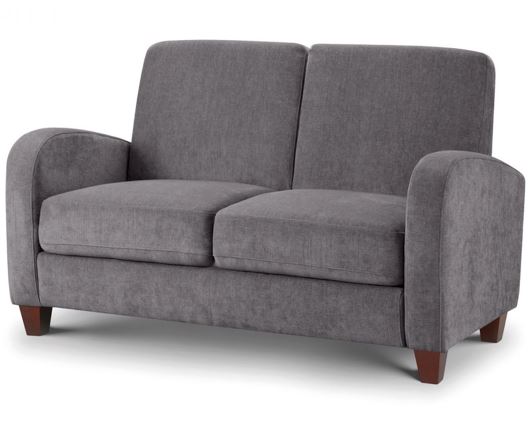 Dusk Grey Chenille Fabric 2 Seater Sofa