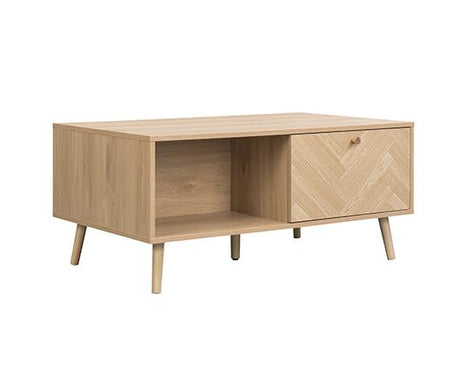 Herringford 1 Drawer Coffee Table - Oak