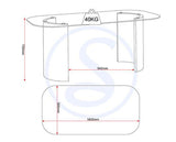 MODENA & AVERY DINING SET (X4 CHAIRS) - CREAM/SAPPHIRE BLUE VELVET
