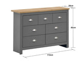 Lincoln 3 Piece Bedroom Set (2 Door Wardrobe, 3+4 Chest, 1 Drawer Bedside)