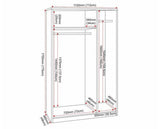 DENVER 3 DOOR WARDROBE BEDROOM SET - WHITE GLOSS