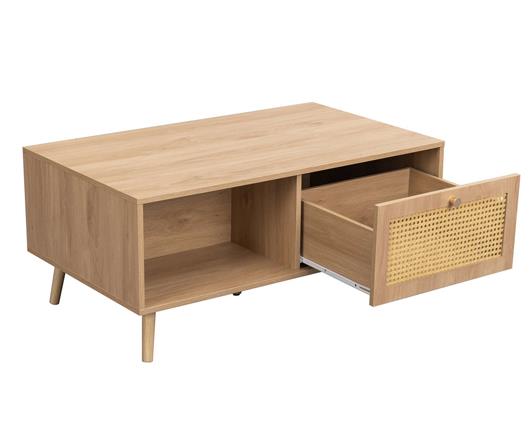 Croxley Rattan Coffee Table - Oak