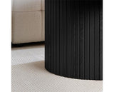 Axel Round Fluted Coffee Table - Black