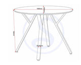 ATHENS ROUND & AVERY DINING SET (X4 CHAIRS) - CONCRETE/EMERALD GREEN VELVET