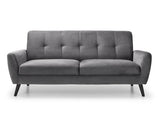 Moki 2 Seater in Dark Grey Velvet