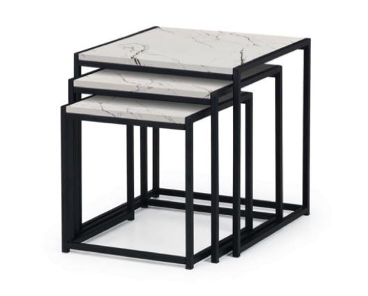 Heeze Nest of Tables-White Marble