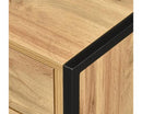 Alva 3 Drawer Bedside - Wotan Oak