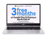 ACER 315 15.6" Chromebook - Intel® Celeron®, 64 GB eMMC, Silver