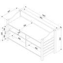 Corona Grey large shoe storage bench with storeage area,