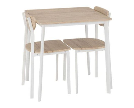 Riley Small Dining Set - White/Light Oak Effect Veneer