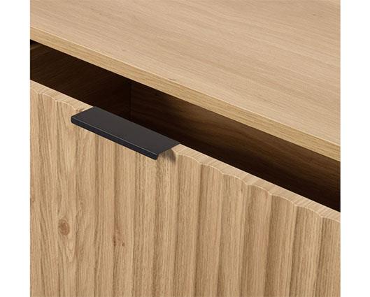 MIAMI 2 DRAWER COFFEE TABLE - OAK EFFECT/BLACK