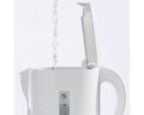 2200W White Plastic Kettle with Chrome Band