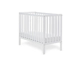 Space Saver Cot & Fibre Mattress-White