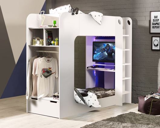 Impact Gaming Bunk Bed White