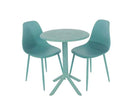 3 piece Cala bistro table & 2 chair set outdoor grade, sky blue