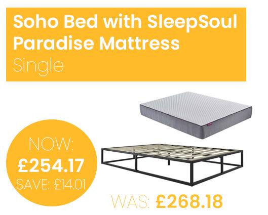 Soho Bed with SleepSoul Paradise Mattress - Single