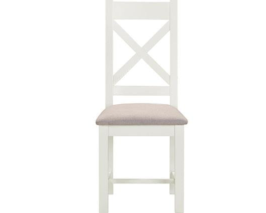 WINDSOR CROSS BACK DINING CHAIR (X2 PER BOX) - IVORY/OAT FABRIC