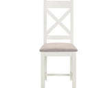 WINDSOR CROSS BACK DINING CHAIR (X2 PER BOX) - IVORY/OAT FABRIC