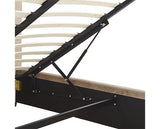 MADISON 4'6" OTTOMAN BED - FAWN VELVET FABRIC
