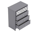 Arlo 4 Drawer Chest with Mirror- Cool Grey