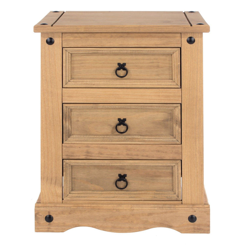 Corona Premium 3 Drawer Bedside Cabinet