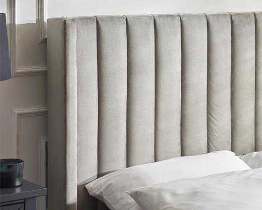 Clara Side Lift Ottoman TV Bed Light Grey - King