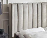 Clara Side Lift Ottoman TV Bed Light Grey - King