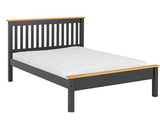 MONACO 5' LOW END BED - DARK GREY/OAK EFFECT