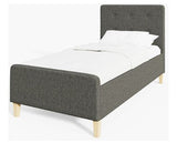 Ashbrook Single Ottoman-Dark Grey