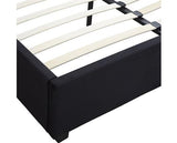 MADISON 5' BED - BLACK VELVET FABRIC
