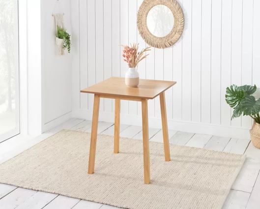 Stetson Dining Table & 2 Ladder Chairs- Oak
