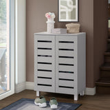 Euston 2 Door Shoe Cabinet - Light Grey