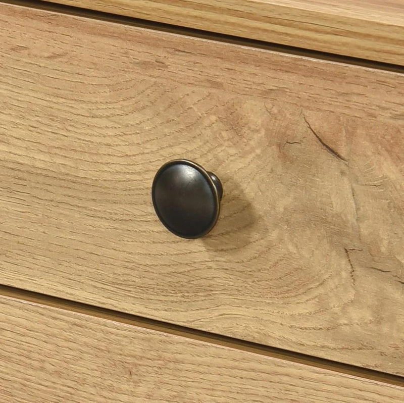 Alva 3 Drawer Bedside - Wotan Oak