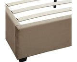 MADISON 4'6" BED - FAWN VELVET FABRIC