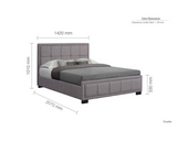 Harrison Double Bed-Grey