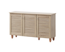 Traditional 3 Door Shoe Cabinet-Oak