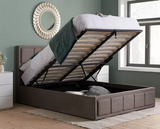 Harrison Small Double Ottoman Bed-Grey
