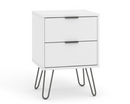 Austin White 2 Drawer Bedside Cabinet