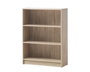 Traditional Low Wide Bookcase-Oak