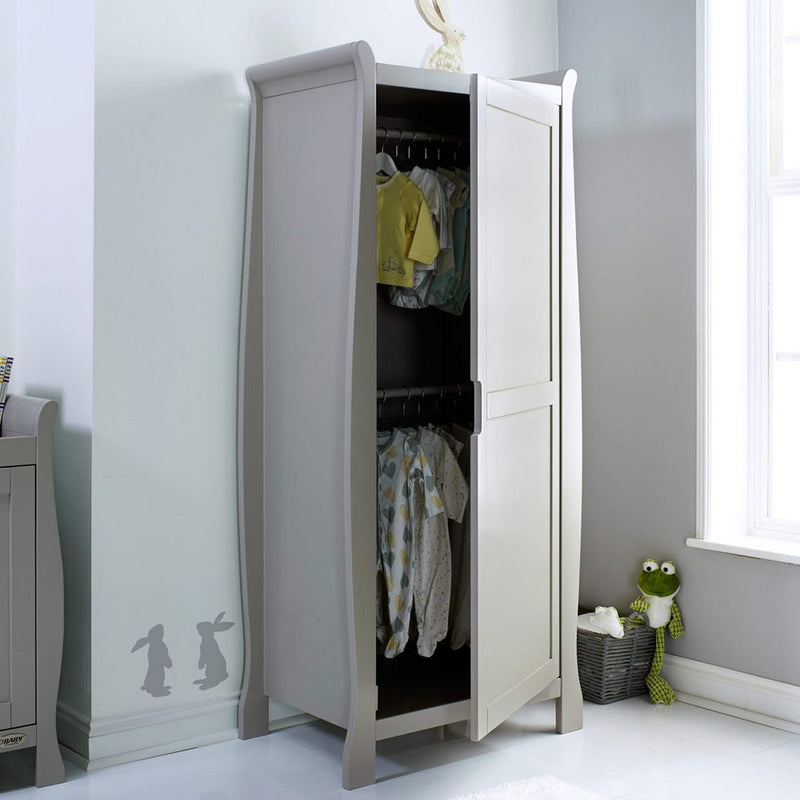 Seren Single Wardrobe-Warm Grey