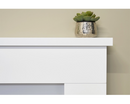 Ludlow Fireplace Suite 39inch - White With Electric Fire - Chrome
