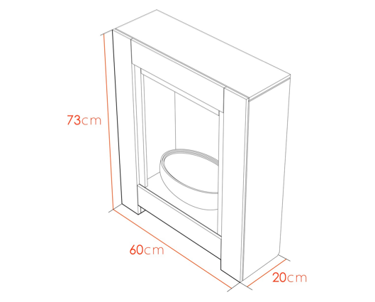 Montreal Pure White Fireplace Suite 23 inch