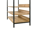 Zulu Open Wardrobe with 4 Shelves-Oak