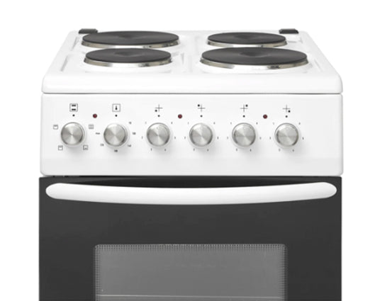 Haden HES050W 50cm Single Cavity Electric Cooker with Solid Plate Hob